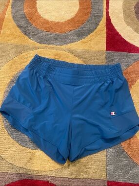 Champion Women's Blue Athletic Running Shorts, Sz 1X, Good Condition